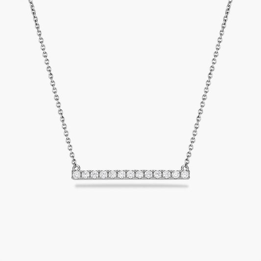 Diamante Bar Pendant Necklace