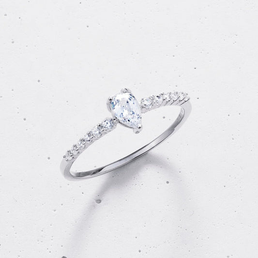 Dew Dainty Pear-cut Ring