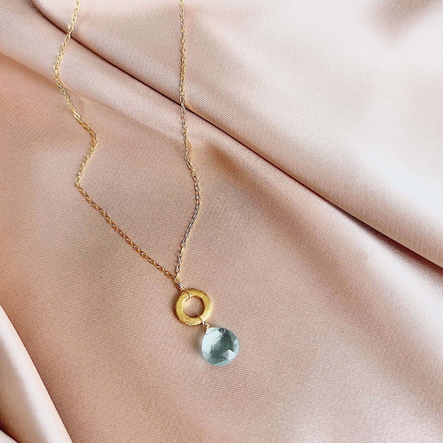 Iolite Mini Drop Layering Necklace