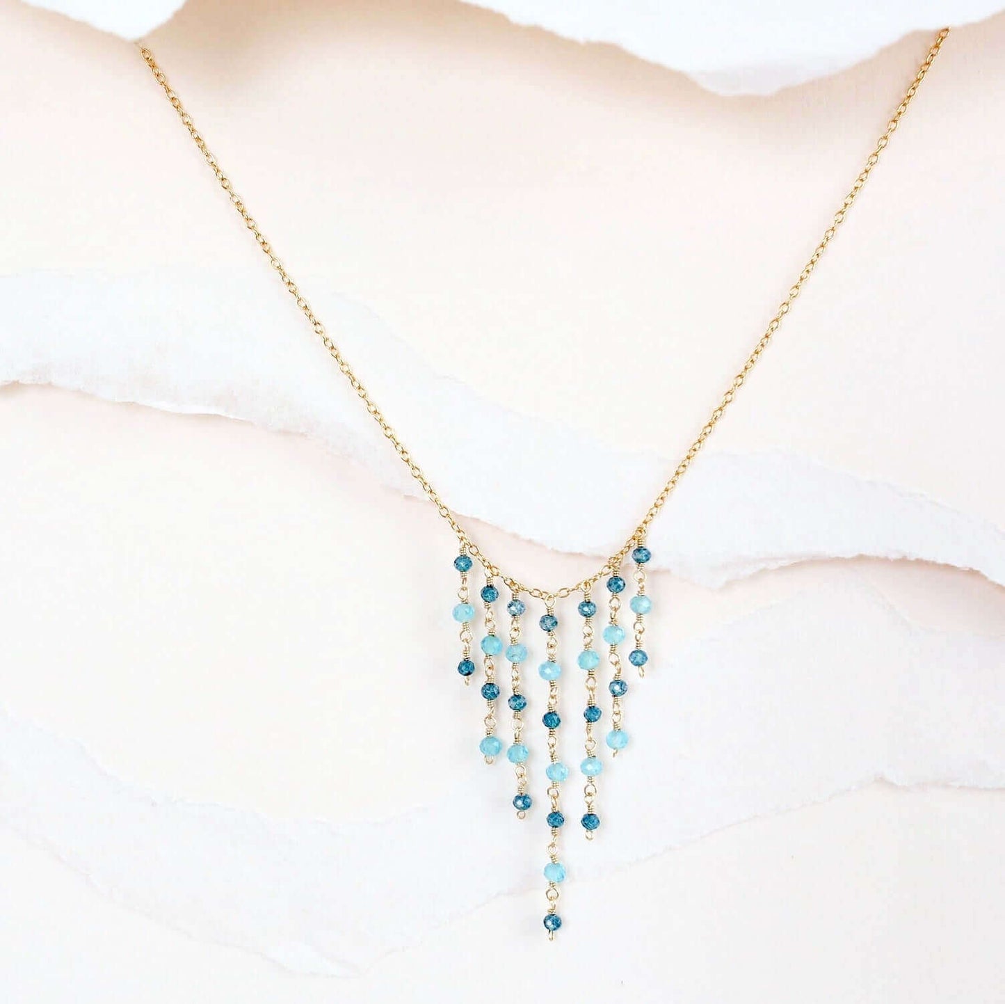 Mini Gemstone Fringe Necklaces